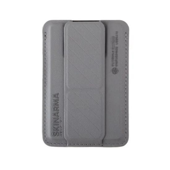 SkinArma Kado Mag-Charge Card Holder With Grip Stand - Grey